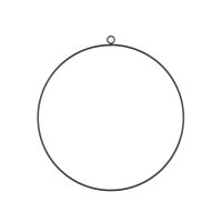 Decoratie Cirkel Hangend zwart D30
