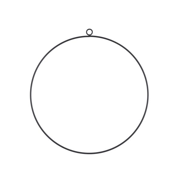 Decoratie Cirkel Hangend zwart D30