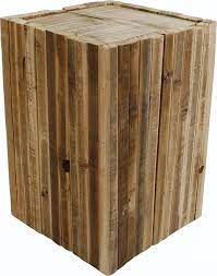 Sokkel vierkant "Leon" S Naturel hout 20x20x30cm