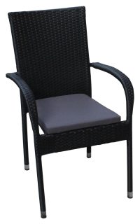 Rhodos stacking chair black