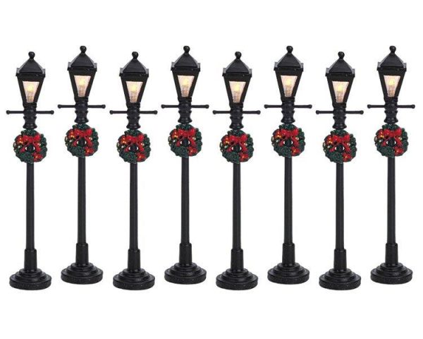 Gas lantaarn street lamp set of 8