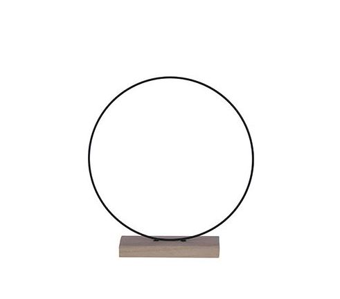 Decoratie Cirkel op Voet zwart D30