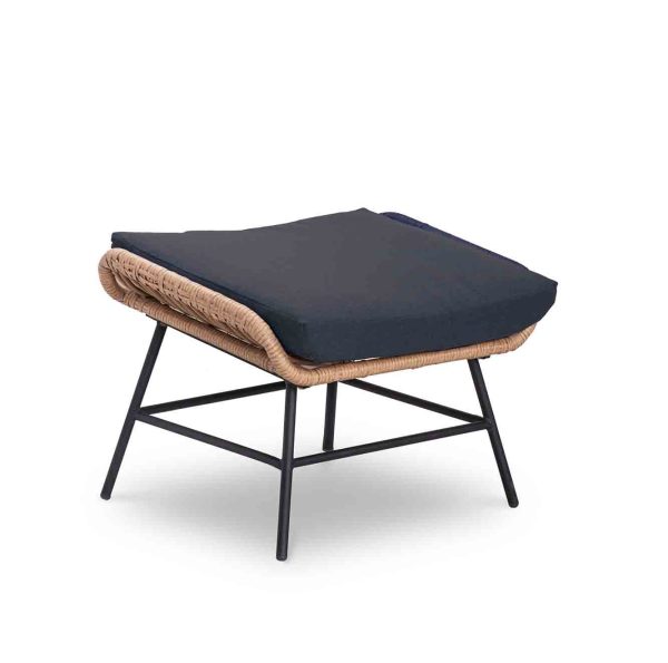 Dex Lounge Chair Bamboe met voetenbank