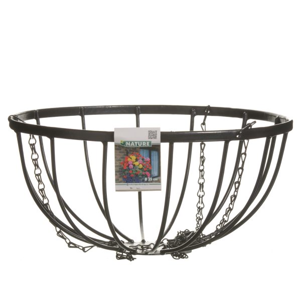 Hanging Basket Smeedijzer zwart D35cm
