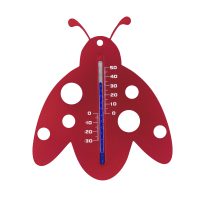 Muurthermometer Lieveheersbeestje rood