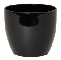 Pot Boule zwart glans D11.5 H9.5