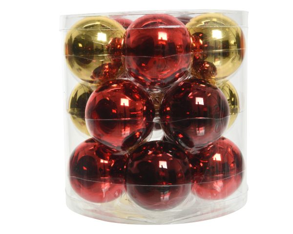 Kerstballen type glas matt mix