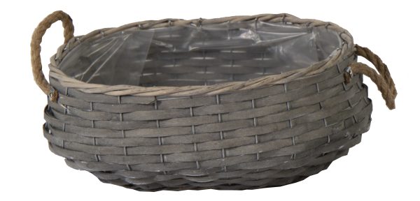 Bobs Chip Basket Oval Grey L25 W19 H12