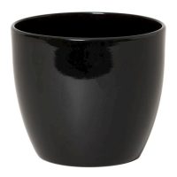 Pot Boule zwart glans D22.5 H19.5